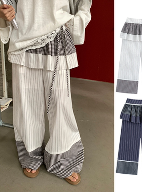 YANAG苏菲奶奶的屁帘真两件条纹裤长裤女26春夏新款