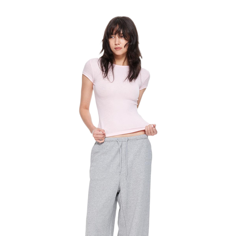 IAWARMAIDING刺绣修身短袖T恤