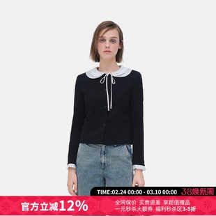 Herlian双层波点娃娃领设计小香短外套女26春夏新款