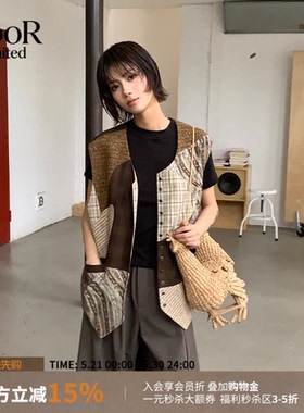YANAG复古叠穿最终序曲百家布拼接马甲女26春夏新款