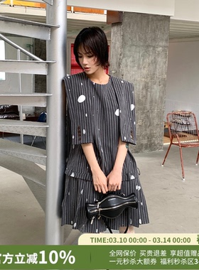 YANAG灰烬里的哈尔蕾丝破洞百褶无袖连衣裙26春夏新款