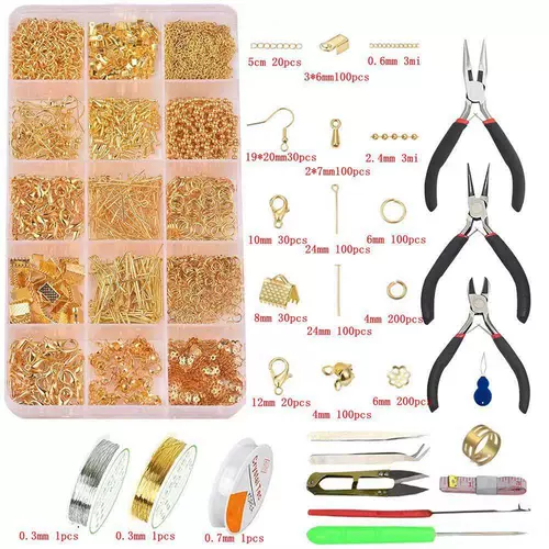 Браслет из бисера ручной работы, набор, аксессуары, колечки для украшений и бижутерии, комплект, 15 ячеек, DIY, делается под заказ