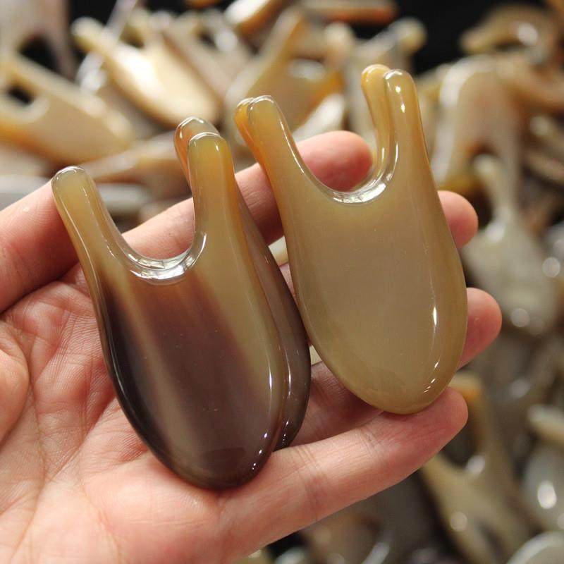 【品牌正品】牛角眼刮天然正品小黄牛角扁平鼻梁按摩器 鼻梁眼窝