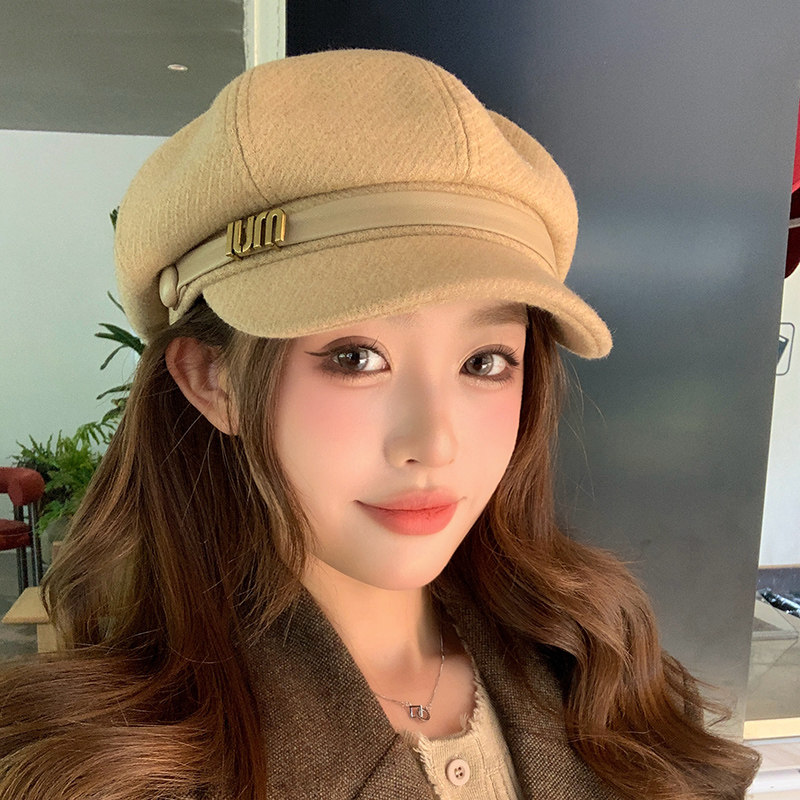 洋气时尚新款百搭网红款八角帽