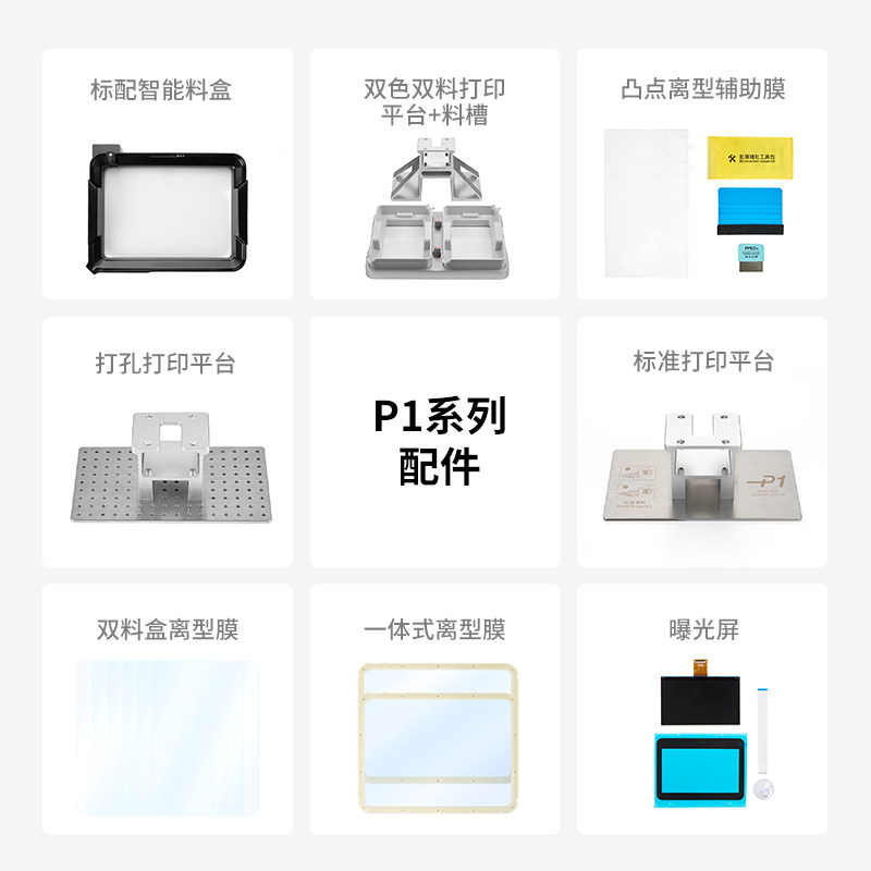 纵维立方光固化3d打印机P1配件 打印平台 LCD曝光屏  离型