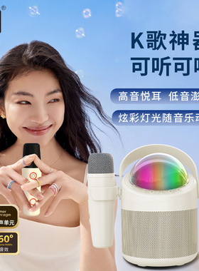 无线蓝牙双话筒K歌低音炮音箱