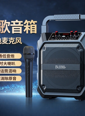 广场舞K歌手提蓝牙音箱大音量