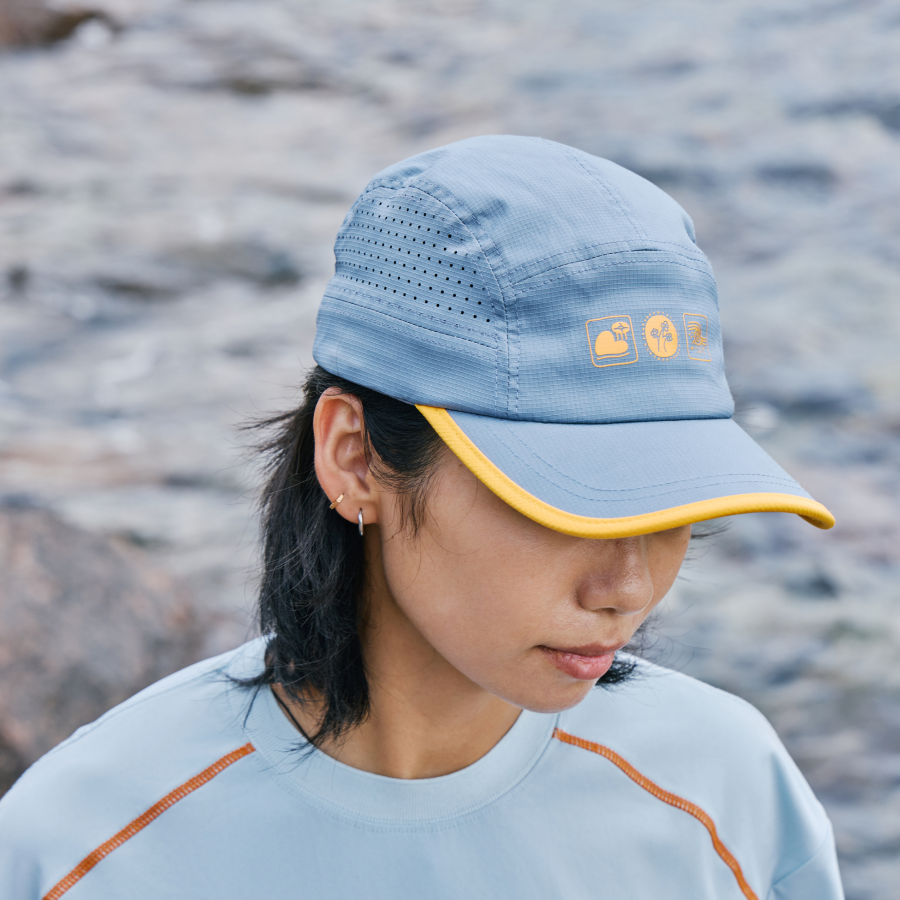 山川有物 新品 山系撞色防泼水鸭舌帽男女透气休闲骑行帽子