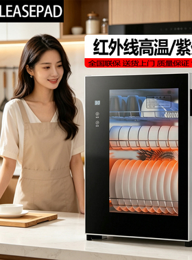 RELEASEPAD免沥水消毒柜高温烘干台式小型家用不锈钢消毒碗柜单门