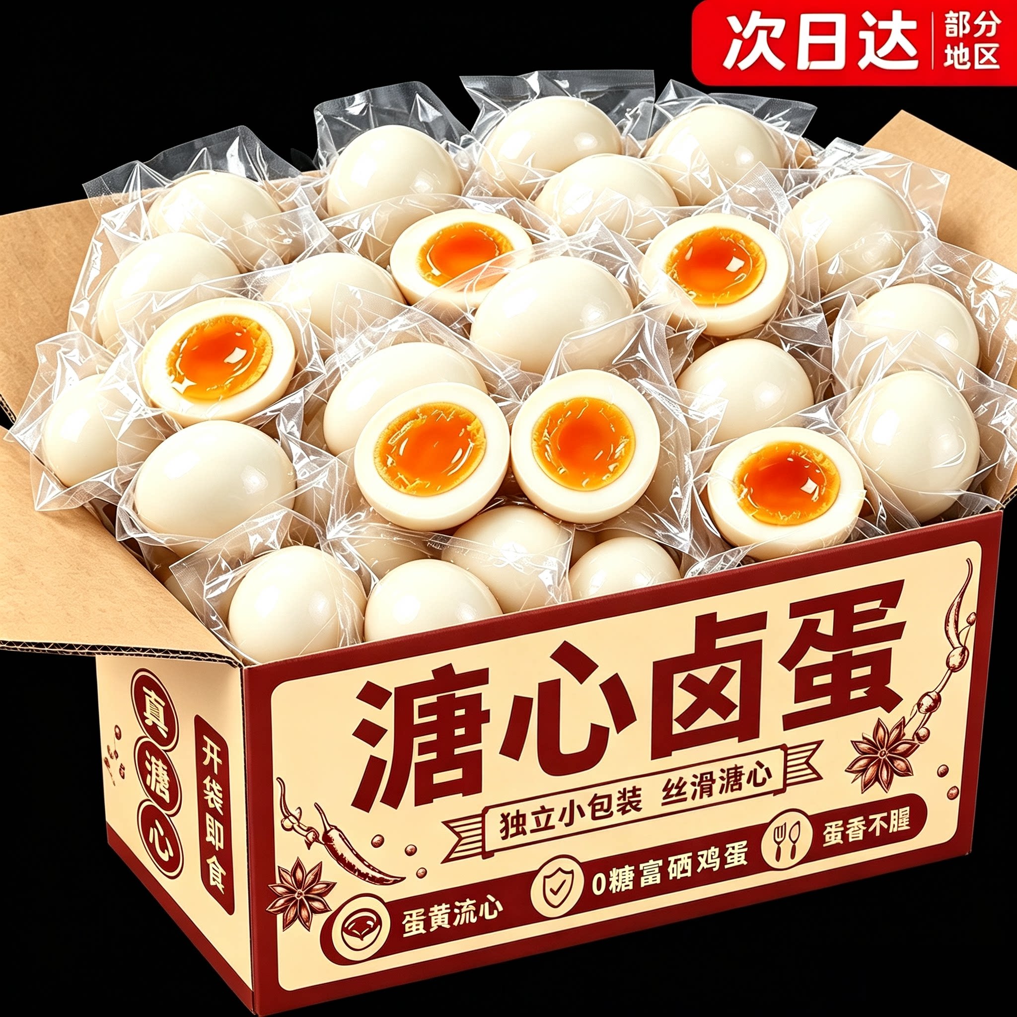 富硒溏心蛋!开袋即食!