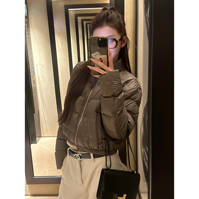 Here yaya shop 云朵吐司实用精致感小版显瘦排骨90白鸭绒羽绒服