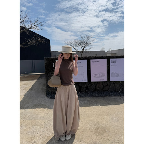 Here yaya shop 从容自在裤嗲嗲随意调调天丝苎麻遮肉老钱奶奶裤