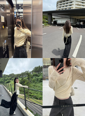 Here yaya shop 8.25 20:00 黄油芝士清冷纯欲全羊毛系带毛衣