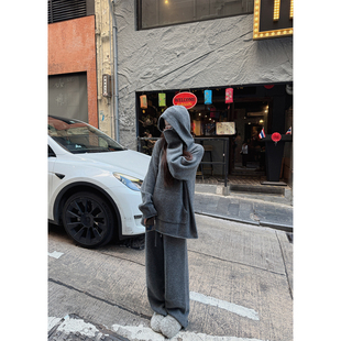 松弛纸片人秘籍牛奶绒连帽羊毛毛衣套装 Here 10.20 shop yaya