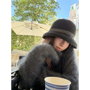 Here yaya shop 云朵毛衣轻若无物轻奢绵羊毛山羊绒长毛拉毛开衫