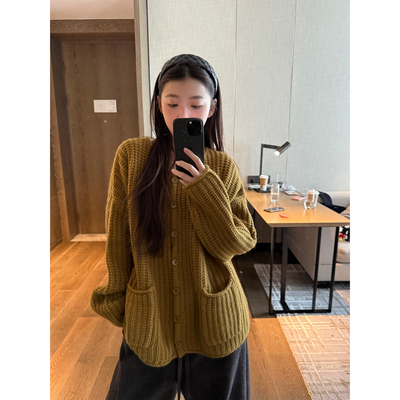 Here yaya shop 1.11.20:00 清仓不退换-基础万能100%羊毛开衫