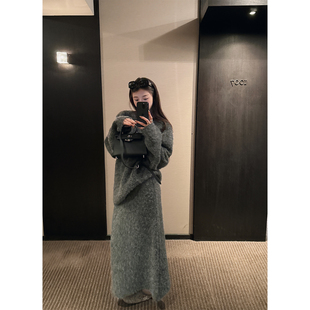 芝麻糊糊慵懒调调超厚实温暖羊毛毛衣套装 Here 10.31 shop yaya