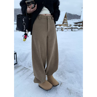 裤 Here 梨型天菜收胯系列修饰腿型复古灯芯绒复合工装 shop yaya