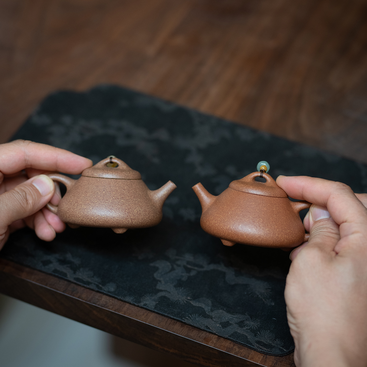 精巧好用文人紫砂迷你石瓢壶