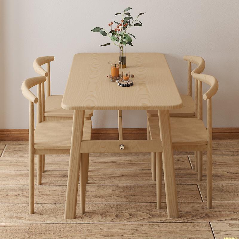 北欧餐桌椅组合家用经济小户型吃饭餐桌简约长方形桌子商用出租房