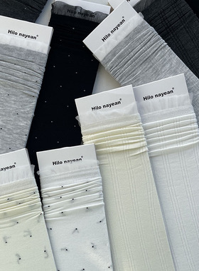 夏天花边蕾丝白色女士网纱袜子女款早春正流行芭蕾风夏薄款中筒袜