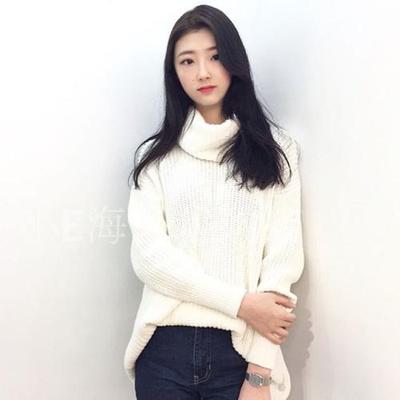 美国宽松高领毛衣