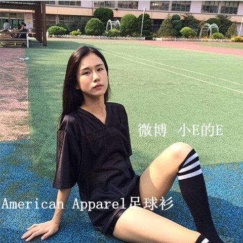 现货美国American apparel AA网眼拼接短袖T恤