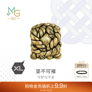 周生生Charme XL酷黑承诺黄金转运珠情侣串珠足金92302C