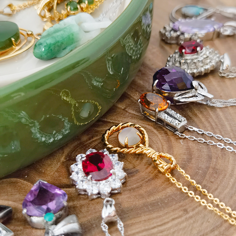 日本中古项链天然石碧玉