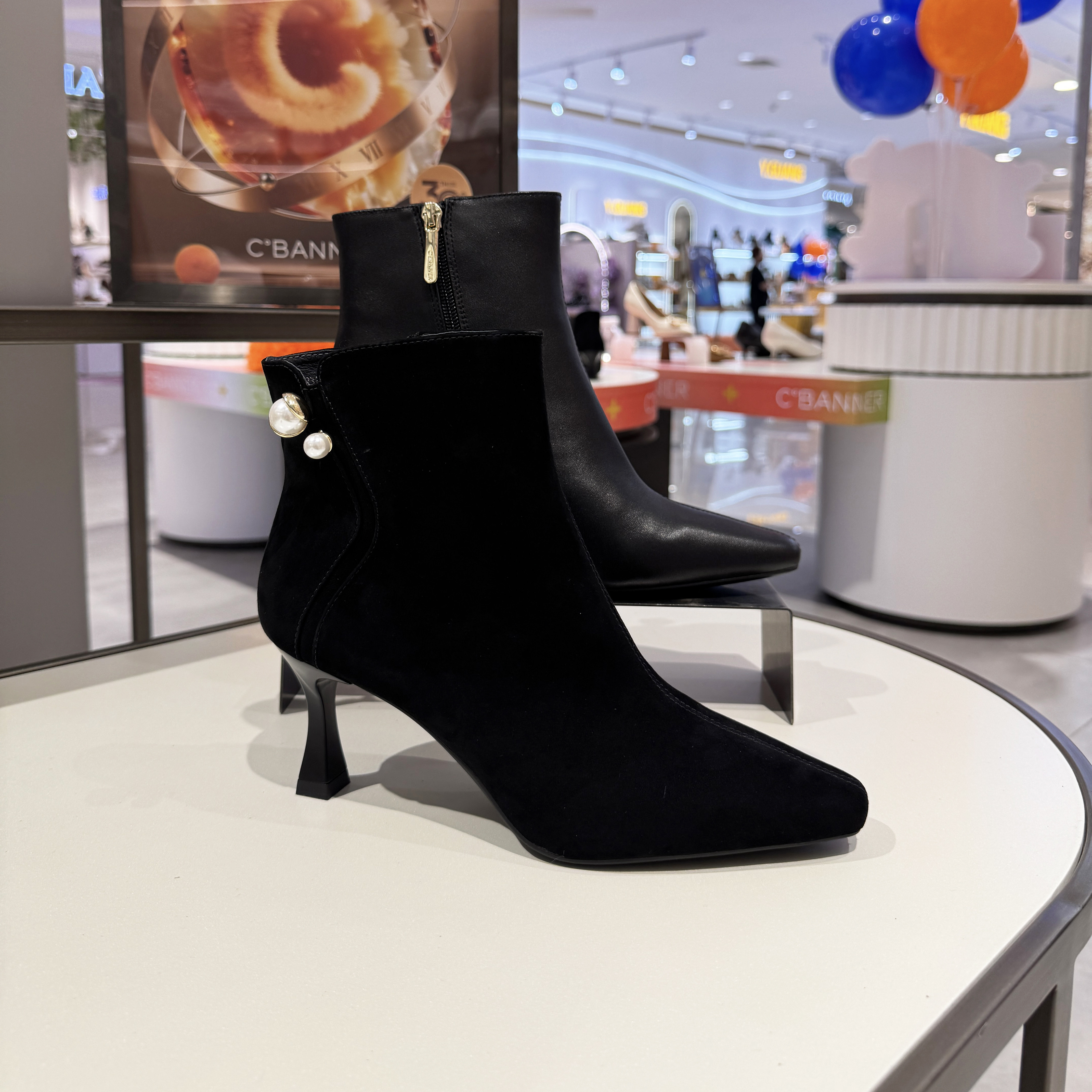 商场同款正品千百度瘦瘦靴高跟