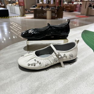 专柜正品 MIO米奥女鞋 水钻玛丽珍鞋2026新款商场同款 M261460603