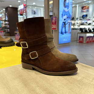 MIO米奥短靴女鞋加绒切尔西靴子2024新款冬M246613902/M245613902