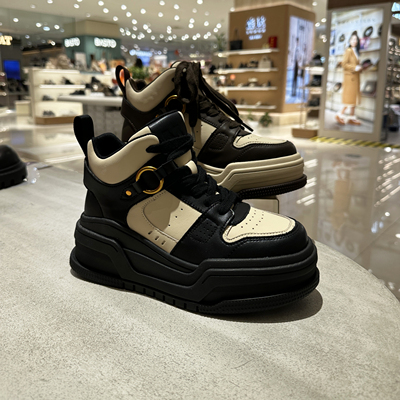 专柜正品米奥小个子冬季加绒板鞋