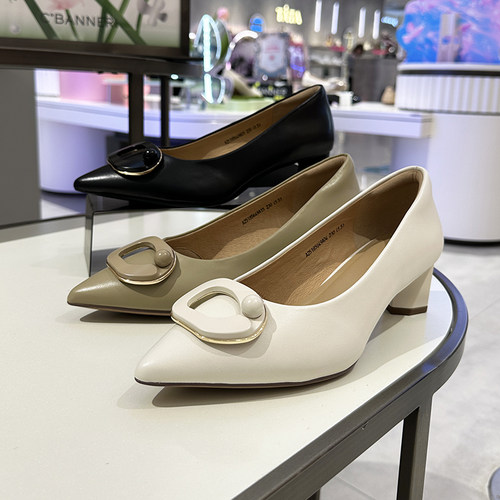 千百度商场同款正品浅口单鞋