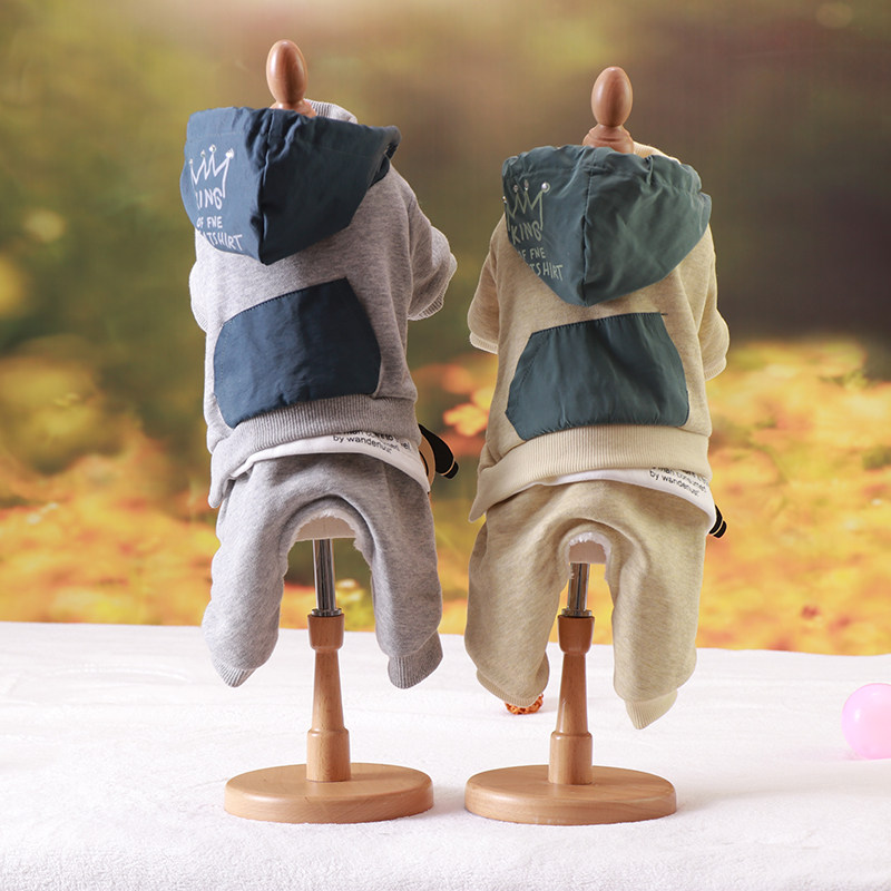 吉米娃娃纯棉狗狗衣服四脚棉衣
