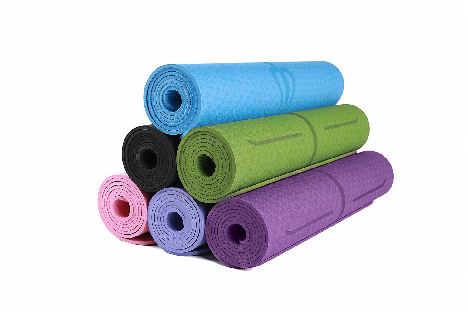 瑜伽垫定制颜色可选logo男女健身垫防滑体位线加厚加宽耐磨tpe款