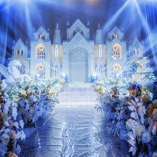 婚礼大型背景倾城之恋婚庆发光镂空雕花道具特色创意舞台装饰