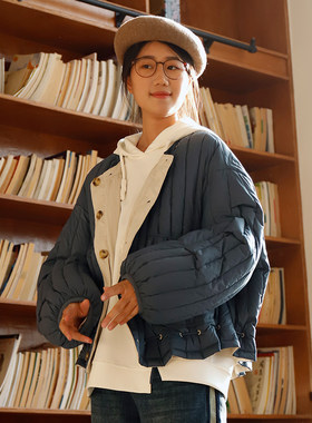 掂量拾卡设计高级感宽松羽绒服