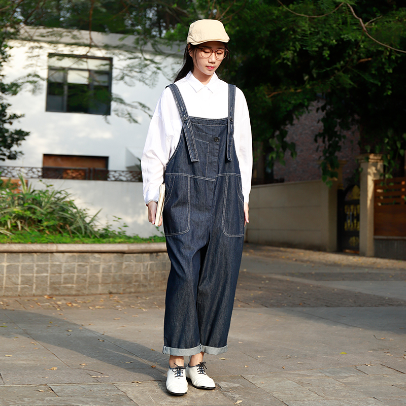 掂量夏季新品背带裤牛仔裤