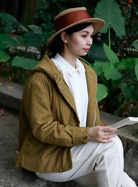 掂量品牌 秋冬加厚连帽长袖外套棉衣原创设计小众女装H4V03M11618