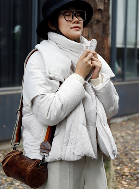 掂量女装 冬季新款立领短款羽绒服保暖百搭外套面包服Y4V02Y14196