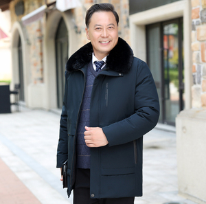 主推版2189/P100商务爸爸棉服中老年父亲棉袄中年男装保暖外套图片