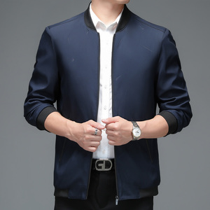 9283/P40商务休闲新款夹克外套中年男士棒球服薄款上衣图片