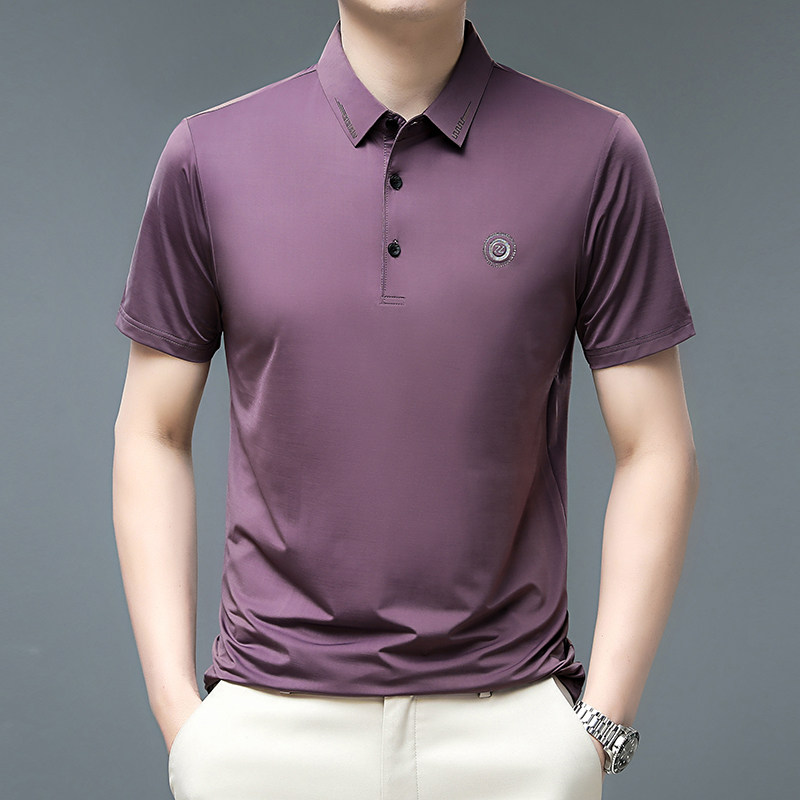 2325/P3023夏季半袖商务短袖T恤中青年爸爸薄款休闲翻领polo衫，男装Polo衫，星座1216