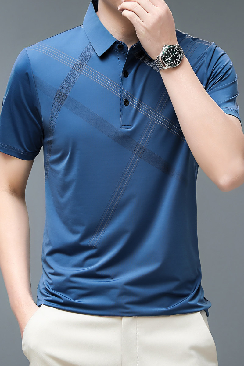 2326/P302023新款短袖T恤男中青年爸爸薄款休闲短袖polo衫,男装Polo衫,星座1216