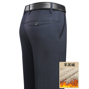爆版长年有货！7011/P41休闲商务加绒加厚爸爸中老年裤宽松直筒裤图片