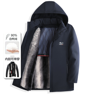 主推高品款!可脱内胆羽绒服！8221/P165商务爸爸羽绒服中老年外套图片