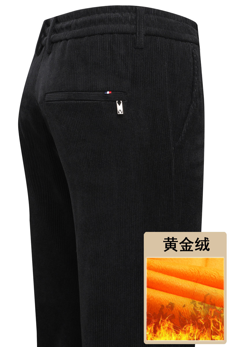 主推爆版9811/P55商务男裤加绒加厚中老年高腰松紧腰灯芯绒爸爸裤,男装休闲裤,星座1216