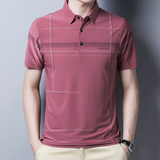 拼款主推！2106/P30中青年商务薄款翻领短袖POLO衫男爸爸夏季汗衫，男装Polo衫，星座1216