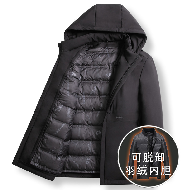主推可脱内胆！跑量款8218/P168商务爸爸羽绒服中老年保暖外套,男装羽绒服,星座1216